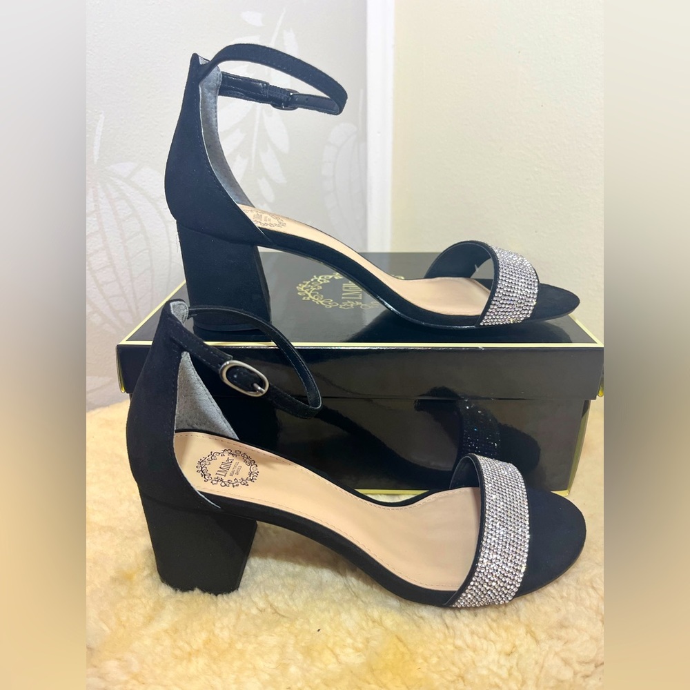 I Miller Black Open Toe Block Heel Pumps Sz Im Emily Size 6.5M